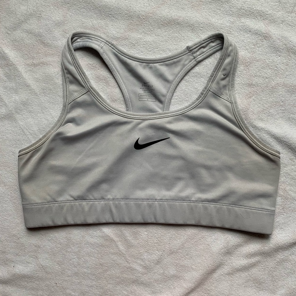 White Nike Dri Fit Sport Bra